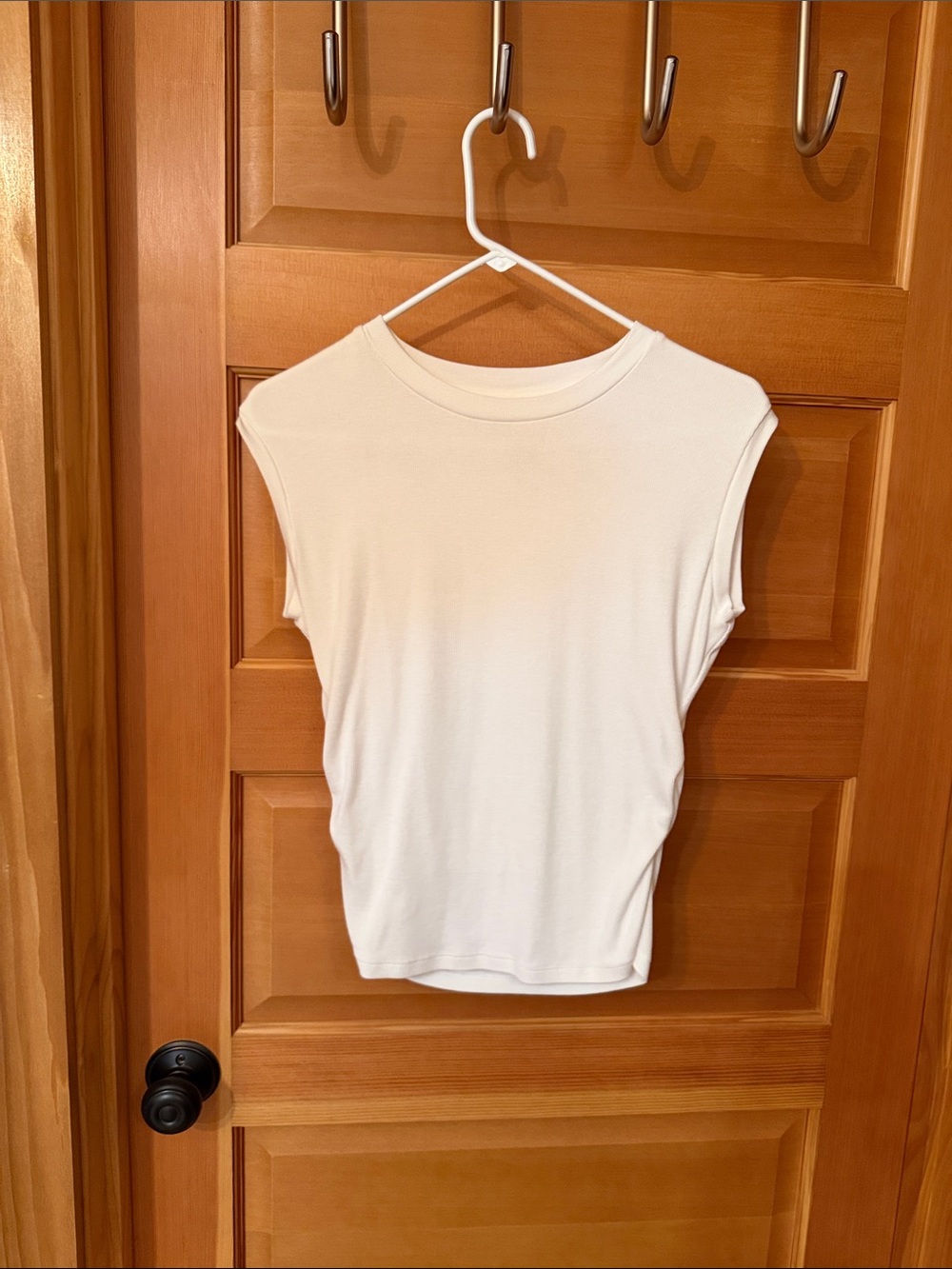 summersalt Ivory Cap-Sleeve Crewneck Tank